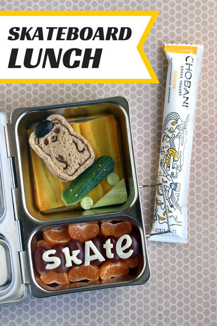 Hecka cute skateboarder lunch